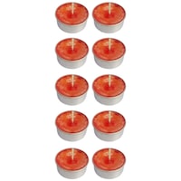 Picture of PIC Handmade Sandalwood Amber Mottle Tea Light Candle, PNC808573, Pack of 10