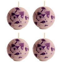 Picture of PIC Handford Lavender Scented Rustic Chunk Ball Candle, PNC808599, 2x2inch, Purple, Pack of 4