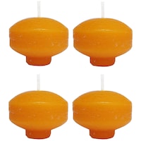 Picture of PIC Handmade Sandalwood Amber Scented Nugget Floating Candle, PNC808611, Pack of 4