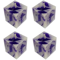 Picture of PIC Handpourd Lavender Scented Purple Chunk Cube Candle, PNC808620, Pack of 4