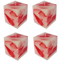 Picture of PIC Hand Poured Roses Scented Chunk Cube Candle, PNC 808616, 2x2inch, Red, Pack of 4