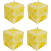 Picture of PIC Handmade Vanilla Scented Cube Candle, PNC808619, 2x2 inch, Yellow, Pack of 4