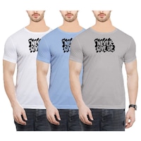 NXT GEN Men's Round Neck Summer Wear Regular Fit Printed T-Shirt, TNG15570, Multicolour, Pack of 3