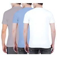 NXT GEN Men's Textured Printed Round Neck T-Shirt, TNG15530, Multicolour, Pack of 3