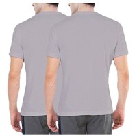 Picture of NXT GEN Men's Printed Round Neck Solid T-Shirt, TNG15634, Grey, Pack of 2