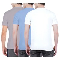 Picture of NXT GEN Men's Solid Round Neck Printed Regular T-Shirt, TNG15610, Multicolour, Pack of 3