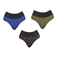 Picture of FIMS Women's Anti-Microbial Tummy-Tucker High-Rise Hipster Panty, NKR32202, Multicolour, Pack of 3