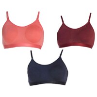 Picture of FIMS Women's Cotton Padded Sports Bra, NKR34180, Cup B, Pack of 3