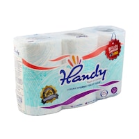 Picture of Handy 3 Ply Toilet Paper Roll, 184 Sheets, 6 Rolls - Pack of 6 Pcs