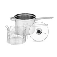 Picture of Edenberg Stainless Steel Saucepan with Lid and Basket, 3.8L