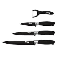 Picture of Edenberg Knife Set with Ceramic Peeler, Black, Set of 4