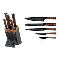 Picture of Edenberg Non Stick Coating Knife Set with Stand, Set of 6