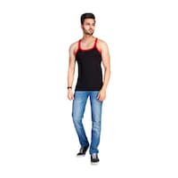 Picture of DELI Men's Solid Gym Vest, YUVA0932406, Multicolour, Pack of 5