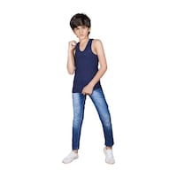 Picture of YUVA Boy's Vest, YUVA0932430, Multicolour, Pack of 5