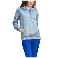 Outflank Women's Hooded Sweatshirt, OTF0733574, Grey