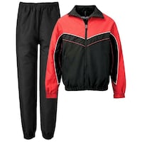Outflank Unisex Colourblocked Tracksuit, OTF0733604, Red & Black