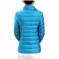 Outflank Men's Hooded Puffer Jacket, OTF0733640, Sky Blue
