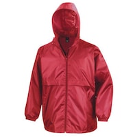Outflank Men's Solid Lightweight Hooded Spray Jacket, OTF0733655, Maroon