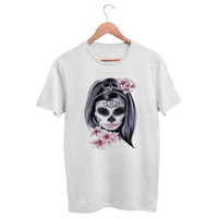 Picture of Foxvenue Women's Lady Ghost Printed T-shirt, FXV0935998, White