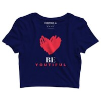 Picture of Foxvenue Women's Be Youtiful Heart Printed Crop Top, FXV0936017