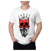 Picture of Foxvenue Men's Ghost King Printed T-shirt, FXV0935653, White
