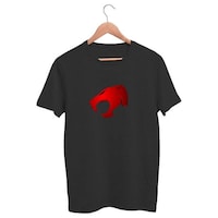 Foxvenue Men's Lion Printed T-shirt, FXV0935619, Black