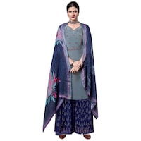 Saranya Unstitched Embroidery Salwar Suit Set, ALS9893, Set of 3