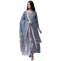 Hang Up Readymade Rayon Suit Set with Dupatta, ALLS091531, Multicolor, XL, Set of 3