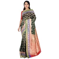 Picture of Indian Silk House Agencies Kora Silk Saree with Blouse Piece, ISKA100075, Multicolor