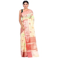 Picture of Indian Silk House Agencies Kora Silk Saree with Blouse Piece, ISKA100084, Multicolor