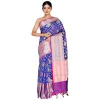 Picture of Indian Silk House Agencies Kora Silk Saree with Blouse Piece, ISKA100090, Multicolor