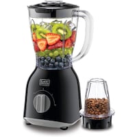 Picture of Black & Decker Stainless Steel Blender with Jar, 400W, 1.0L, Black