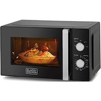 Black & Decker Metal Microwave Oven, 700W, 20L, Black