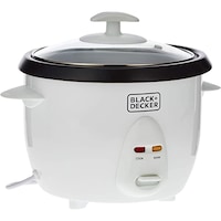 Black & Decker Non Stick Rice Cooker With Glass Lid, 400W, 1.0 Ltr