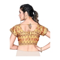 Picture of Mehrang Women's Ikkat Design Printed Fancy Blouse, MHE0936816, Multicolour