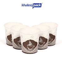 Khaleej Pack Printed Disposable Paper Cups, Multicolor, Carton of 1000