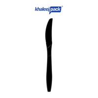 Khaleej Pack Disposable Table Knife, Black, Carton of 2000
