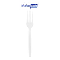 Khaleej Pack Disposable Table Fork, Clear, Carton of 1000