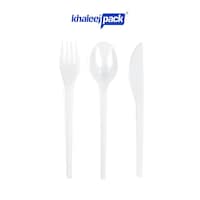Khaleej Pack 3-Pcs Cutlery Set With Paper Napkin, Carton of 500