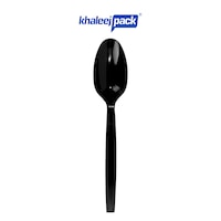 Khaleej Pack Disposable Table Spoon, Black, Carton of 2000