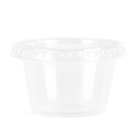 Picture of Khaleej Pack Plastic Souffle Cups with Lid, Clear, Carton of 2000