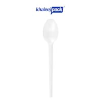 Khaleej Pack Disposable Table Spoon, White, Carton of 2000