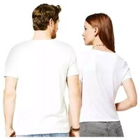 Picture of Men's & Women's I Love My Crazy Wifey Hubby Printed Couple T-shirt, White, Set of 2