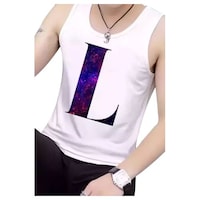 Picture of Men's L Printed Sleeveless Vest, MFB0937140, White