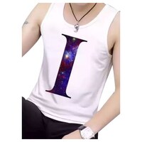 Picture of Men's I Printed Sleeveless Vest, MFB0937149, White