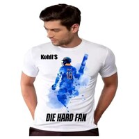 Picture of Men's Virat Kohli's Die Hard Fan Printed T-shirt, MFB0937172, White