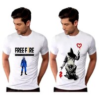 Picture of Men's Printed Half Sleeves T-shirt, MFB0937153, White, Set of 2