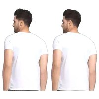 Picture of Men's Printed Half Sleeves T-shirt, MFB0937157, White, Set of 2