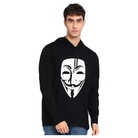 Picture of Men's Mask Printed Sweatshirt, MFB0937789, Black