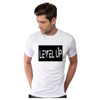 Picture of Men's Level Up Printed T-shirt, MFB0937173, White